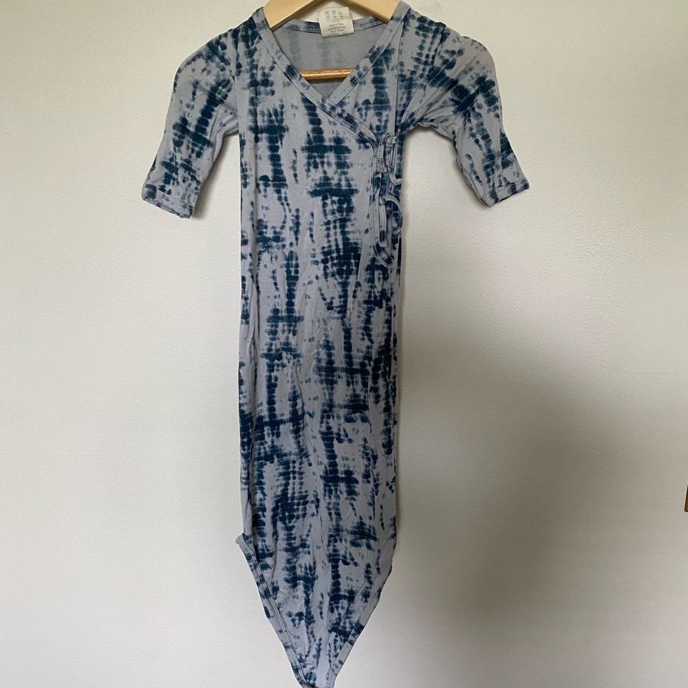 Tie dye knotted gown by Kate Quinn
